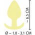 Cuties Mini Butt Plug - silikonowe dildo analne - żółte (3,1 cm) 