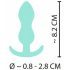 Cuties Mini Butt Plug - silikonowe dildo analne - miętowe (2,3 cm) 