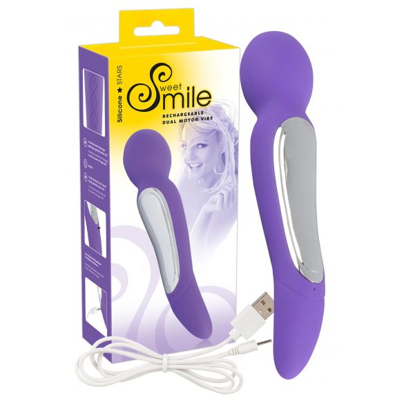 SMILE Wand - wibrator z podwójnym silnikiem (fioletowy) 