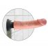 King Cock 9 elastyczny wibrator z przyssawką (23 cm) - naturalny