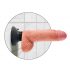 King Cock 7 Elastyczne dildo z zaciskiem na jądra (18 cm) - naturalne 