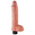 Król Cock 10 elastyczny, przyssawkowy wibrator (25 cm) - naturalny