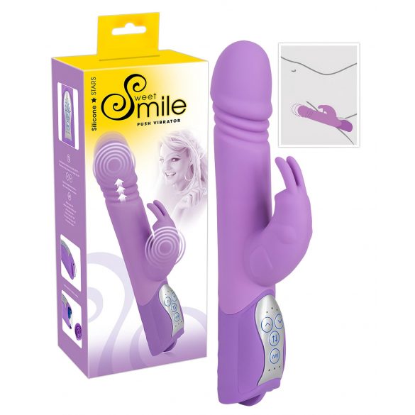 SMILE Push - stymulujący, z ramieniem do stymulacji łechtaczki wibrator (fioletowy)