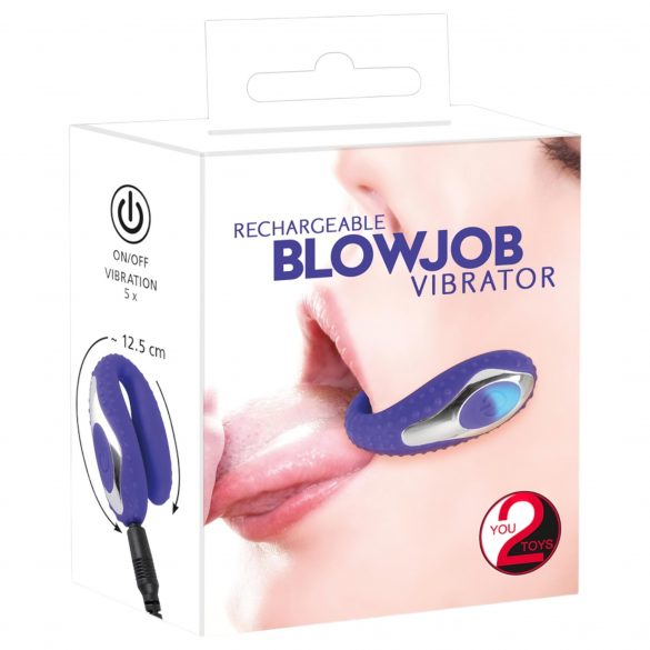 You2Toys - Blowjob - silikonowy wibrator do ust z możliwością ładowania (fioletowy) 