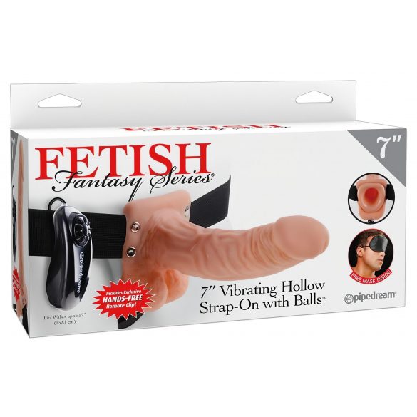 Fetish Strap-on 7 - wibrator z paskiem (naturalny) 