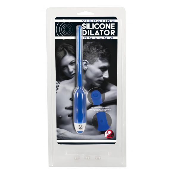 You2Toys - DILATOR - wydrążony silikonowy wibrator cewki moczowej - niebieski (7 mm) 