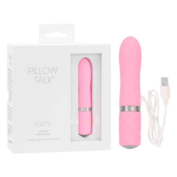 Pillow Talk Flirty - akumulatorowy wibrator w sztyfcie (różowy) 