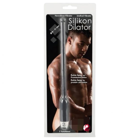 You2Toys DILATOR - silikonowy wibrator cewki - czarny (8-11mm)