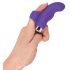 SMILE Finger - falisty silikonowy wibrator na palec (fioletowy)