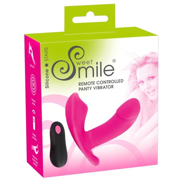 SMILE Panty - bezprzewodowy, ładowany wibrujący pasek (różowy)