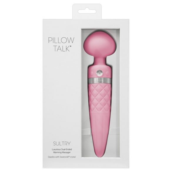 Pillow Talk Sultry - podgrzewany wibrator z 2 silnikami (różowy) 