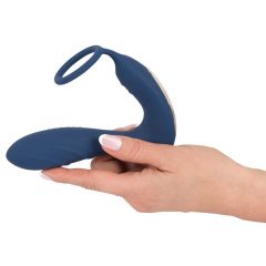   You2Toys Prostate Plug - radiowy wibrator analny z pierścieniem na penisa (niebieski)