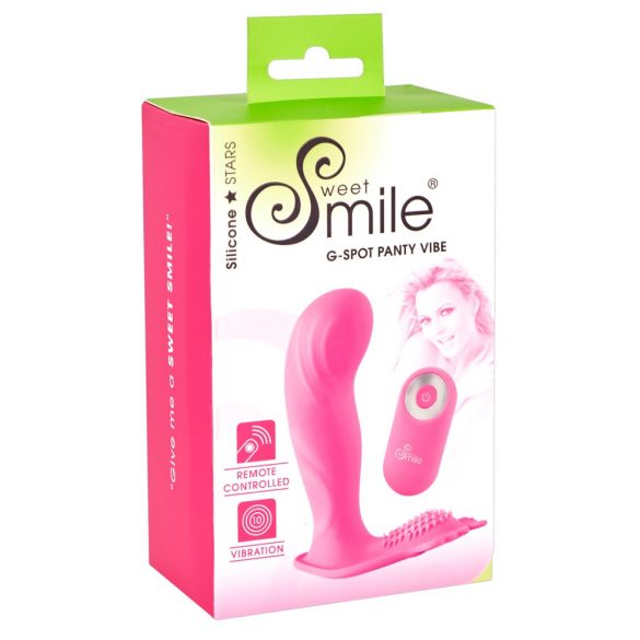 SMILE G-Spot Panty - ładowalny, sterowany radiowo, doczepiany wibrator (różowy)