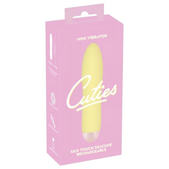 Cuties Mini Yellow - silikonowy wibrator różdżkowy (żółty)