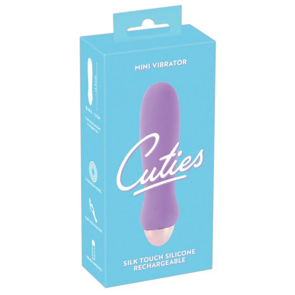 Cuties Mini Purple - silikonowy wibrator prętowy z możliwością ładowania (fioletowy) 