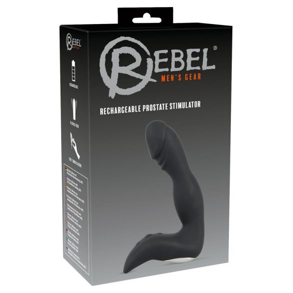 Rebel - ładowalny wibrator do penisa (czarny)