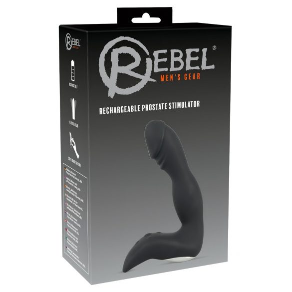 Rebel - wibrator prostaty z penisem (czarny)