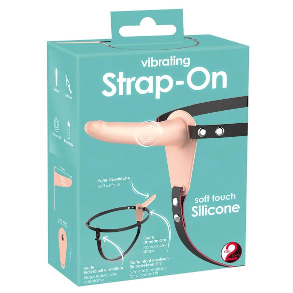 You2Toys - Strap-On - wibrator do zamocowania (naturalny)