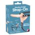 You2Toys - Strap-On - przypinany podwójny wibrator (naturalny)