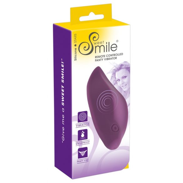 SMILE Panty - zasilany bateryjnie, sterowany radiowo, wodoodporny wibrator łechtaczkowy (fioletowy) 