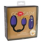   GoGasm Pussy & Ass - ładowalny radiowy zestaw wibrujący (fioletowo-czarny)