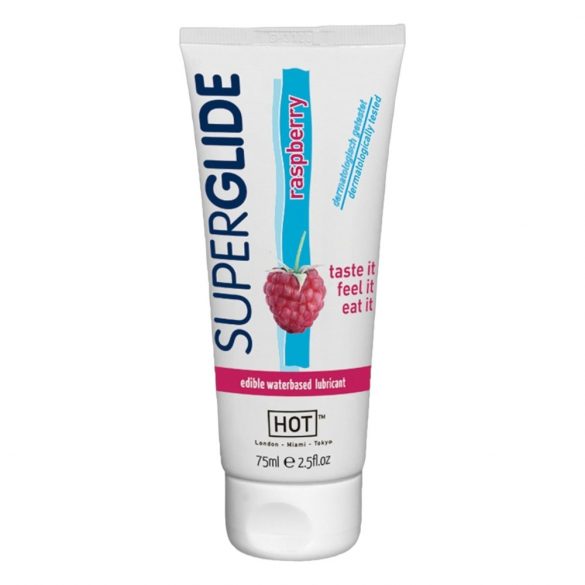 HOT Superglide Raspberry - jadalny lubrykant (75ml) 