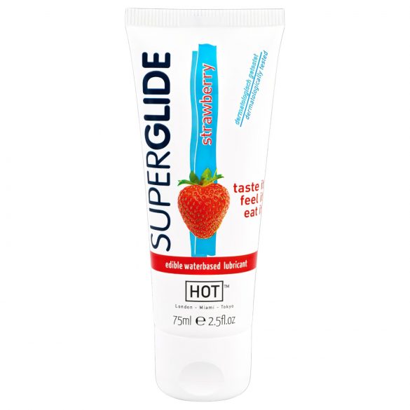 Jadalny lubrykant truskawkowy HOT Superglide (75 ml)