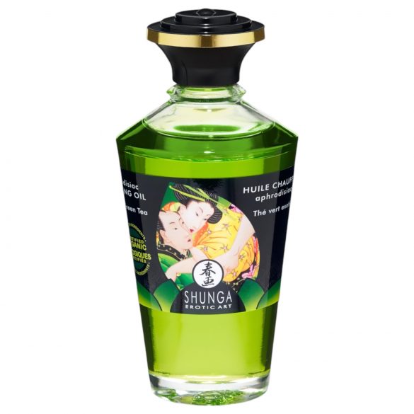 Shunga - olejek do masażu rozgrzewający - zielona herbata (100ml)