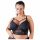 Cottelli Plus Size – koronkowy biustonosz z paskami (czarny) - 90D