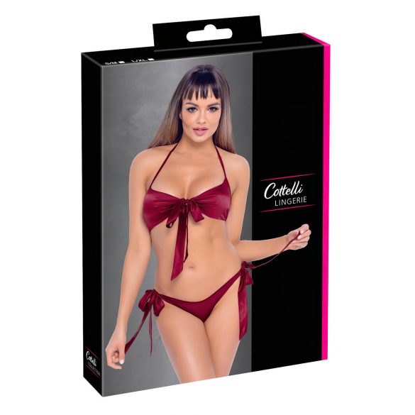 Cottelli - zestaw biustonosza w fasonie bikini (czerwony)