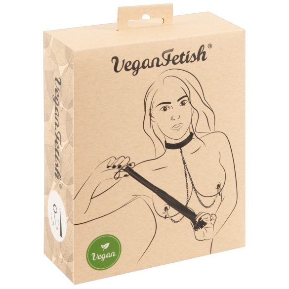 Vegan Fetish - Zestaw dyscyplinujący (czarny) - 3 szt. 