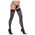 Cottelli Legwear - pończochy z panterkowym wzorem (czarne) - 3