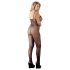 / NO:XQSE - Bodystocking z wzorem po bokach - czarny