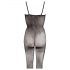 / NO:XQSE - Bodystocking z wzorem po bokach - czarny - 2XL/3XL