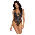 Cottelli Party - kwieciste body (czarne) - M