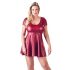 Cottelli Plus Size - Sukienka mini o linii A (bordowy) 