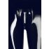 LATEX - legginsy zapinane na zamek (czarne)  - S