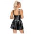 LATEX - mini sukienka z falbanką (czarna) - XL