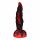 OgazR Hell Dong - dildo z rowkami i lepkimi wypustkami - 20 cm (czarno-czerwony) 