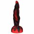 OgazR Hell Dong - dildo z rowkami i lepkimi wypustkami - 20 cm (czarno-czerwony) 