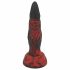 OgazR Hell Dong - dildo z rowkami i lepkimi wypustkami - 20 cm (czarno-czerwony) 