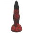 OgazR Hell Dong - przyssawkowy rowkowany dildo - 20 cm (czarno-czerwony)