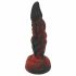 OgazR Hell Dong - dildo z rowkami i lepkimi wypustkami - 20 cm (czarno-czerwony) 