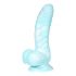 OgazR Sea Serpent - rowkowane dildo z zaciskiem - 17 cm (niebiesko-biały) 