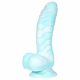 OgazR Sea Serpent - rowkowane dildo z zaciskiem - 17 cm (niebiesko-biały) 