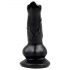 Animalorny - dildo w kształcie psiego penisa - 12 cm (czarny)