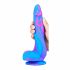 Inkipus - Silikonowe dildo do jąder - 18 cm (niebiesko-różowy) 