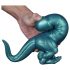 Toppedmonster - turkusowy dinozaur silikonowy dildo 26 cm