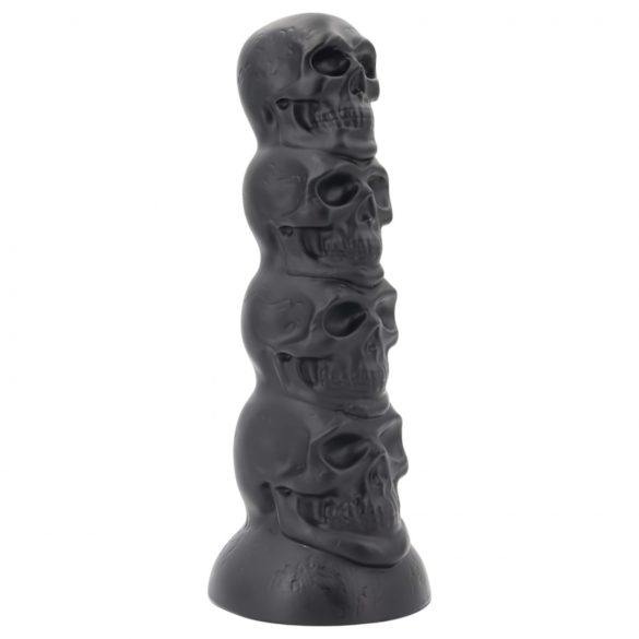 Potworny łowca - czaszkowy dildo - 22 cm (czarny)