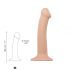 Strap-on-me M - dwuwarstwowy, realistyczny dildo - średni (naturalny) 